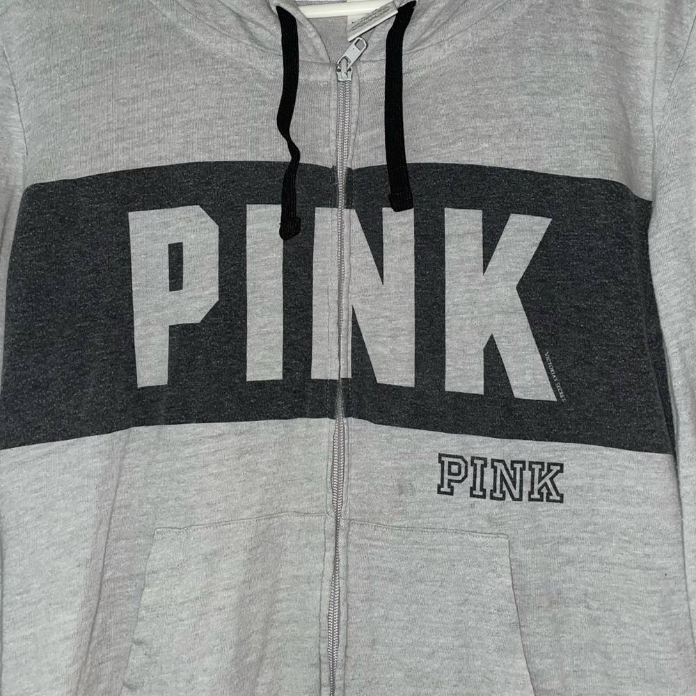 Victoria Secrets Pink Zip Up Hoodie - Picture 2 of 4